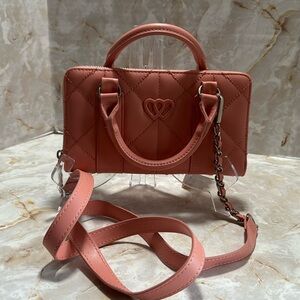 Betsey Johnson: xo Layla coral purse